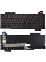 Клавиатура для ноутбука ASUS ROG Strix GL503 FX503, чёрная, с подсветкой, красные буквы, RU (NB)
