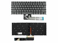 Клавиатура для ноутбука Lenovo IdeaPad Flex 5-14, серая, с подсветкой, RU