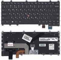 Клавиатура для ноутбука Lenovo ThinkPad Yoga 260, 370, чёрная, с подсветкой, с рамкой, RU
