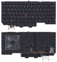 Клавиатура для ноутбука Lenovo ThinkPad X1 carbon Gen 5, чёрная, с подсветкой, RU