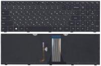 Клавиатура для ноутбука Lenovo IdeaPad G50-70, Z51-70, чёрная, с подсветкой, с чёрной рамкой, RU