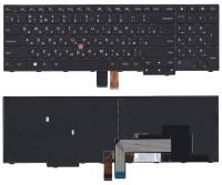 Клавиатура для ноутбука Lenovo ThinkPad Edge E550, E555, чёрная, с подсветкой, с рамкой, RU