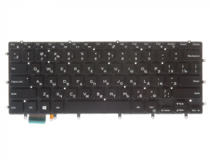 Клавиатура для ноутбука Dell XPS 13 9343, чёрная, с подсветкой, RU