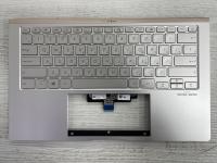 Верхняя часть корпуса (Palmrest) Asus ZenBook 14 UX434, серый, RU Сервисный оригинал