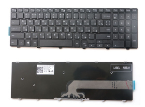 Клавиатура для ноутбука Dell Inspiron 17-5000, чёрная, с подсветкой, с рамкой, RU