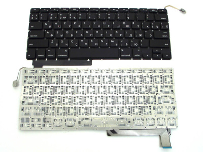 Клавиатура для ноутбука Apple Macbook 15" A1286 2008y Black, Small Enter, RU