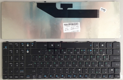 Клавиатура для ноутбука ASUS K50, чёрная, с рамкой, RU Б/У