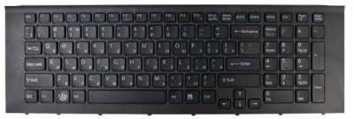 Клавиатура для ноутбука Sony VPC-EC, чёрная, с рамкой, RU
