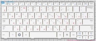 Клавиатура для ноутбука Samsung NF110, белая, RU