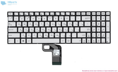Клавиатура для ноутбука ASUS UX560 серебро, с подсветкой, RU