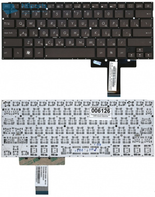Клавиатура для ноутбука ASUS ZenBook UX32 коричневая, маленький Enter, RU