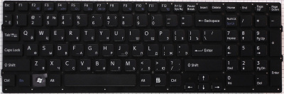 Клавиатура для ноутбука Sony VPC-EC, чёрная, RU