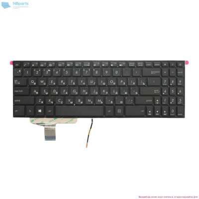 Клавиатура для ноутбука ASUS VivoBook Pro M580, чёрная, с подсветкой, RU